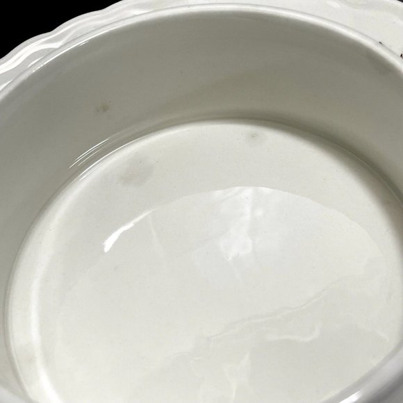 Vintage 1960s Wood & Sons England Rosedale Butter Dish Ironstone Hand Engraved - Picture 11 of 11